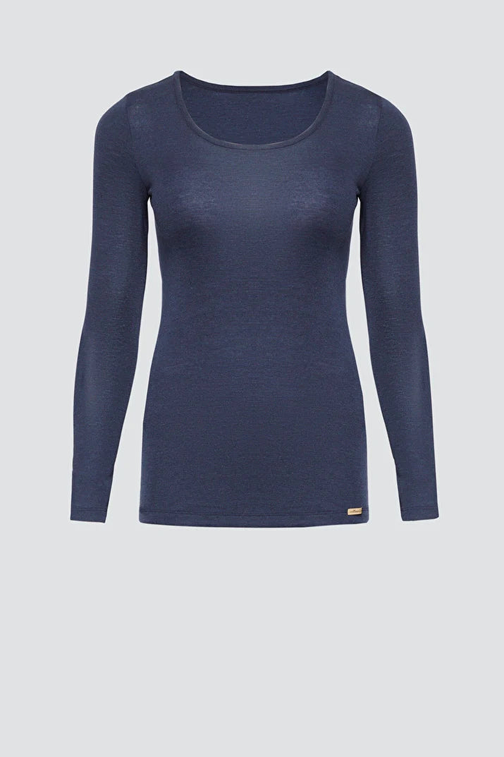 Wool Blend Thermal Top – Green