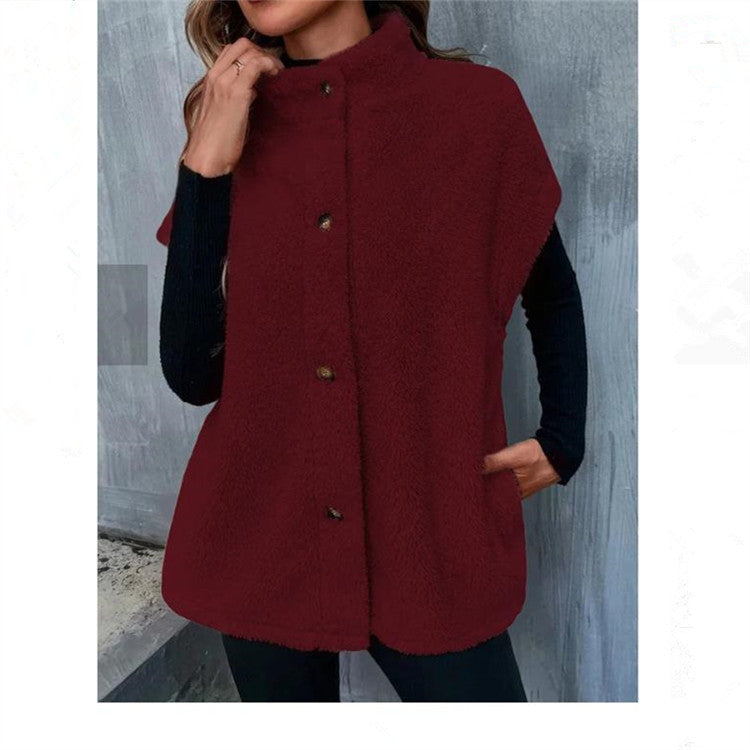 Women's Autumn And Winter Plush Vest Cardigan