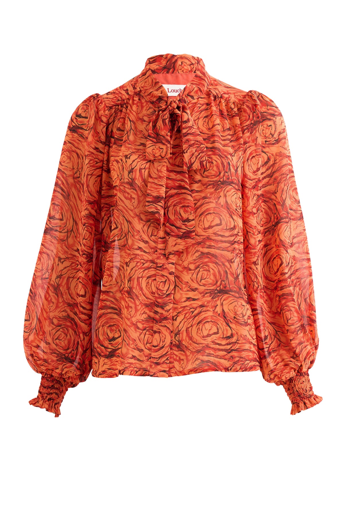 Boo Rosechild Tie Neck Blouse - Apricot