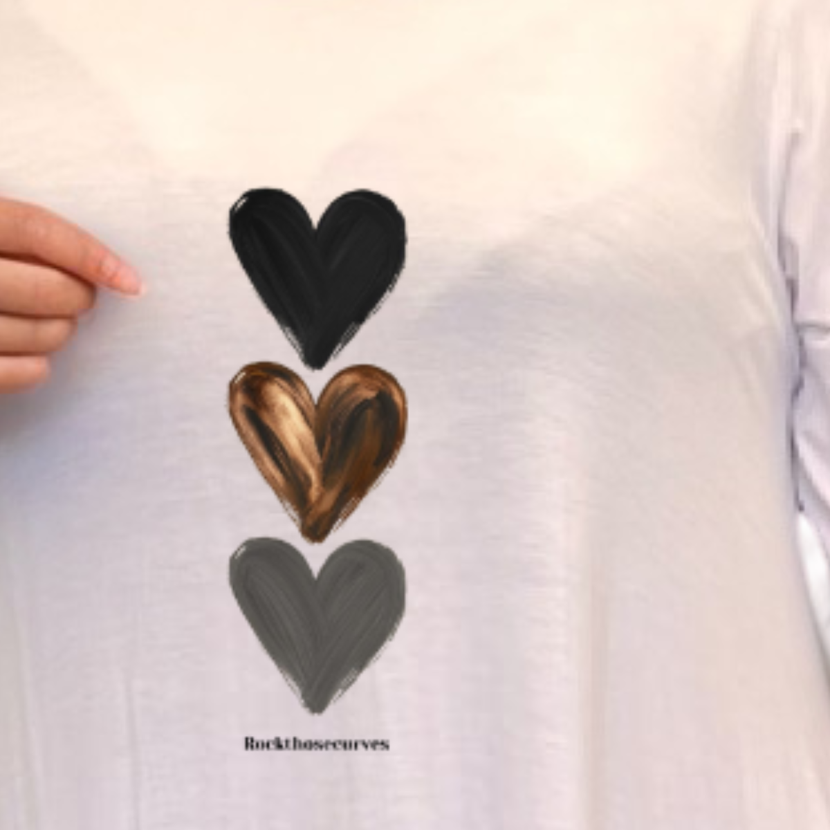 Three Hearts Swing Top With Button Tab Sleeves