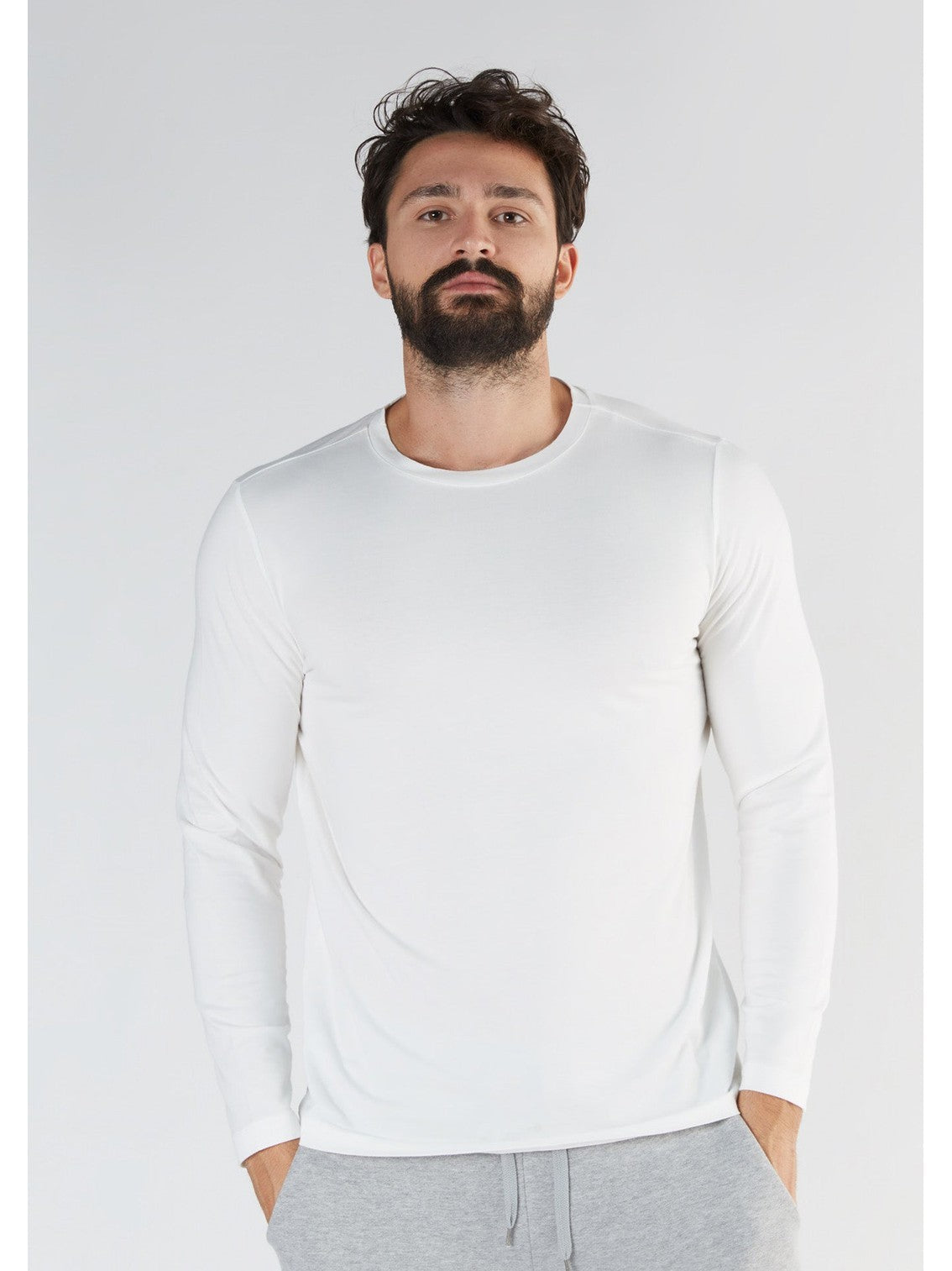 Modal Blend Long Sleeve T-Shirt – Men’s