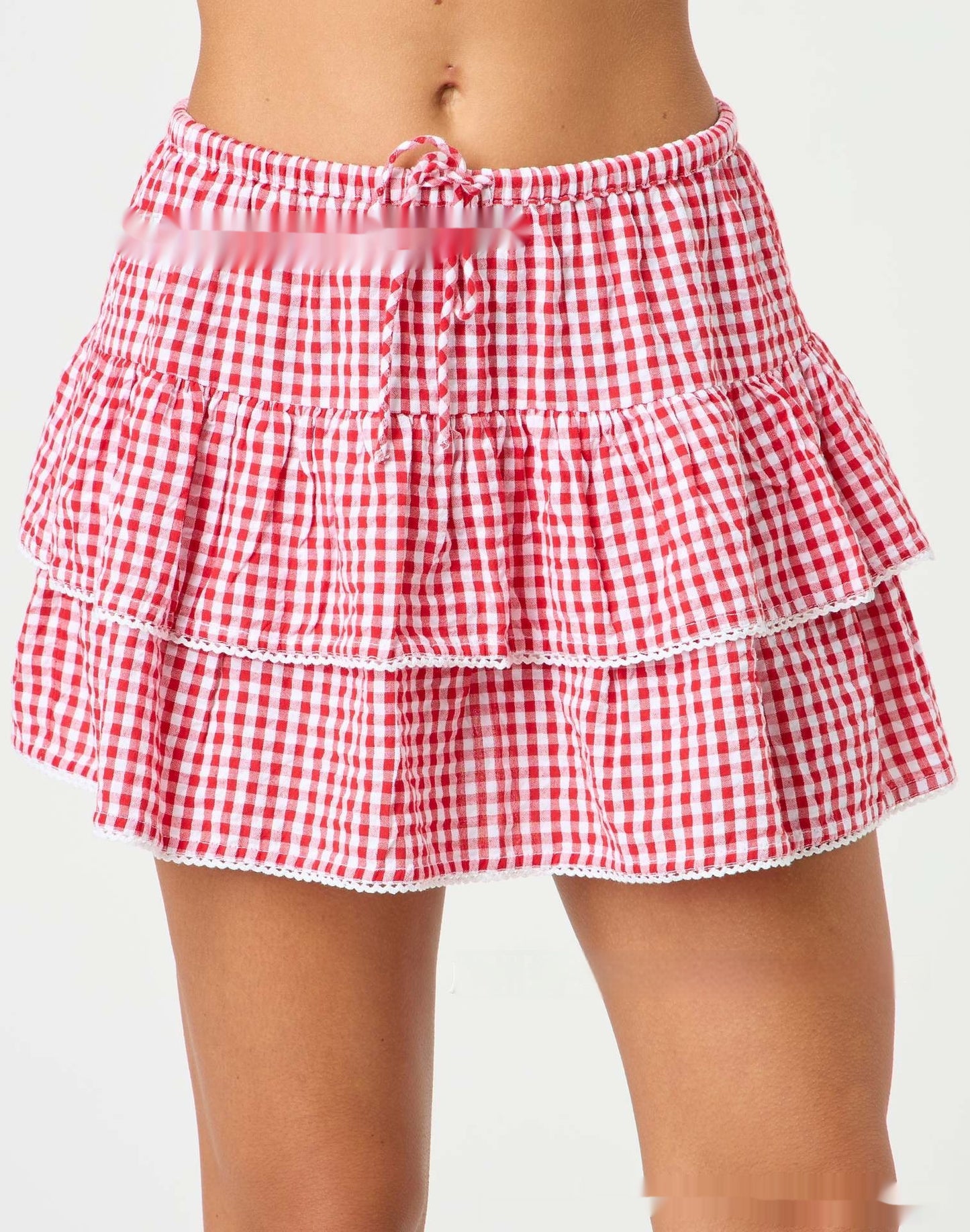 π M&N Sweet Check Pleated Mini Skirt