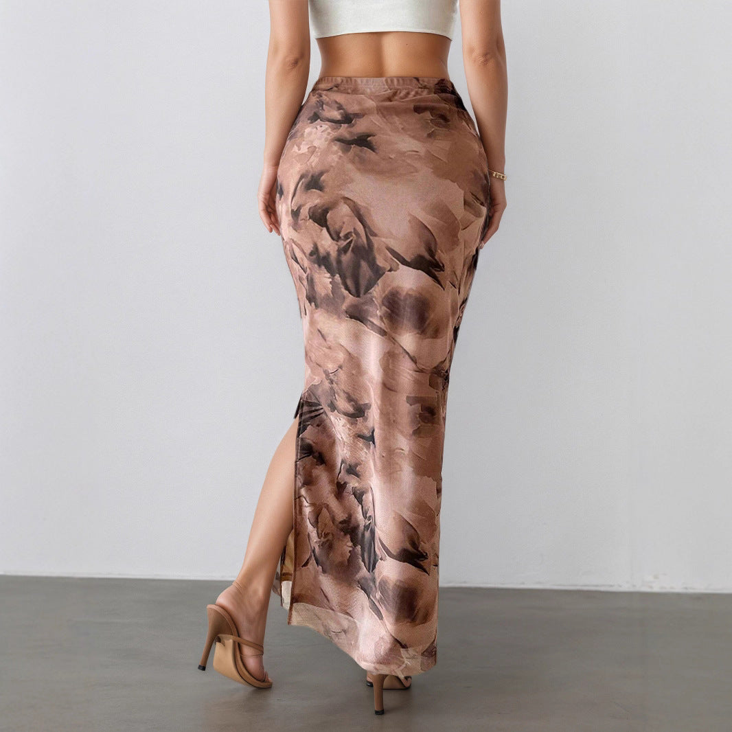 M&N Sculpt Split Maxi Skirt