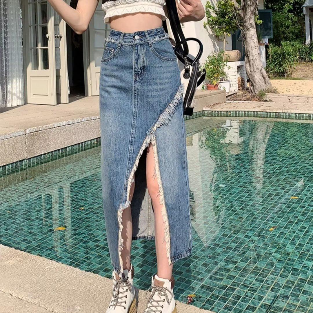 💙 M&N Urban Split Denim Skirt
