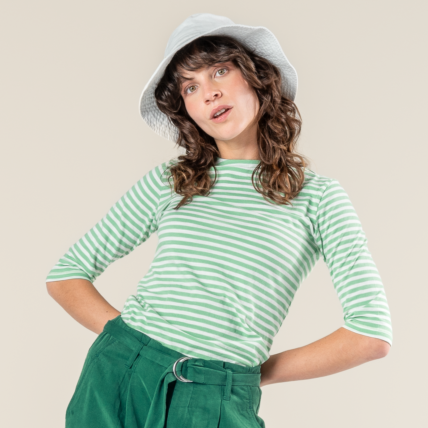 3/4 Sleeve T-Shirt – Stripe Blue