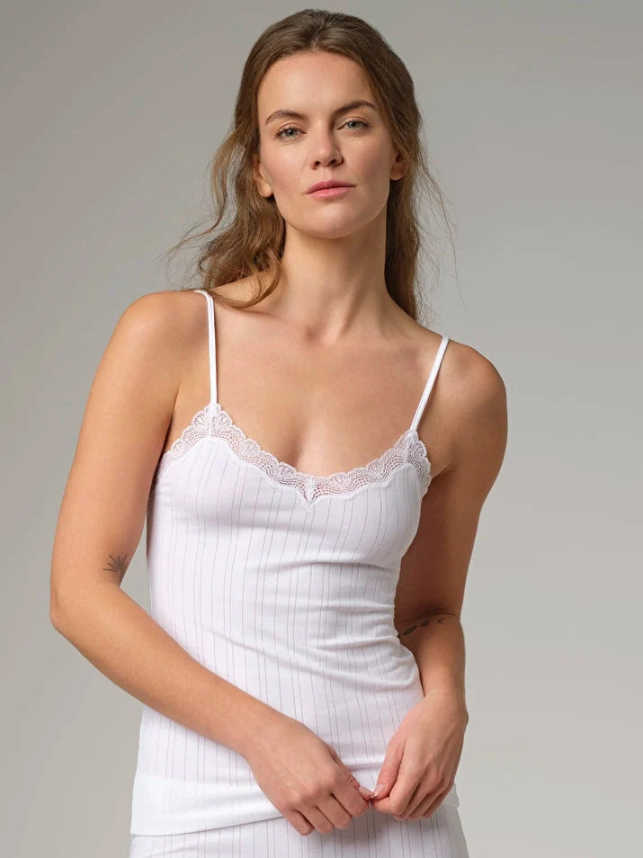 Fairtrade Organic Ribbed Camisole Top: Womens