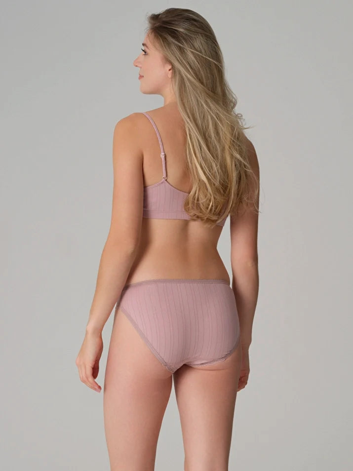 Organic Ribbed Briefs: Womens