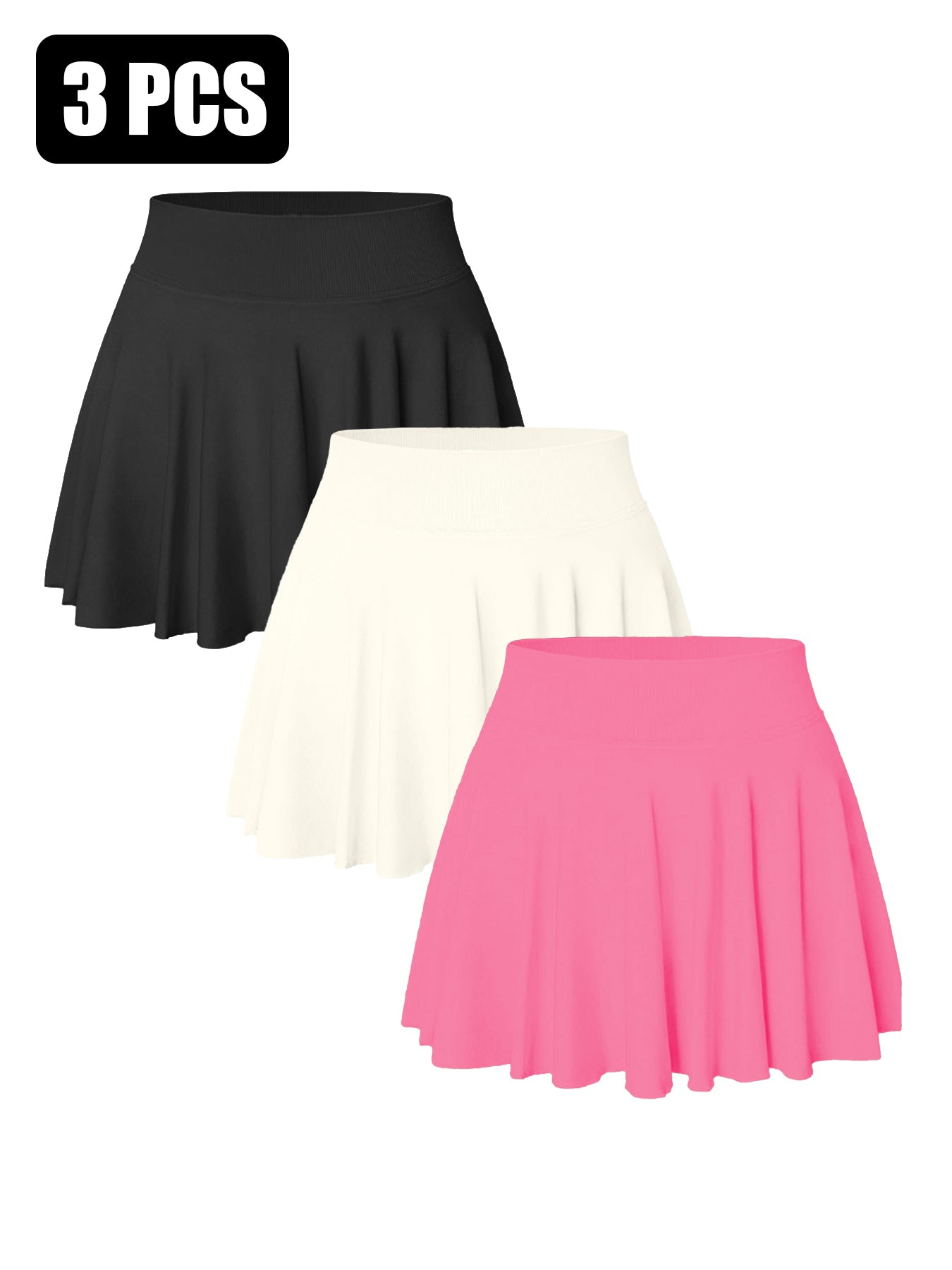 M&N ActiveFlex 3-Pack Tennis Skirt