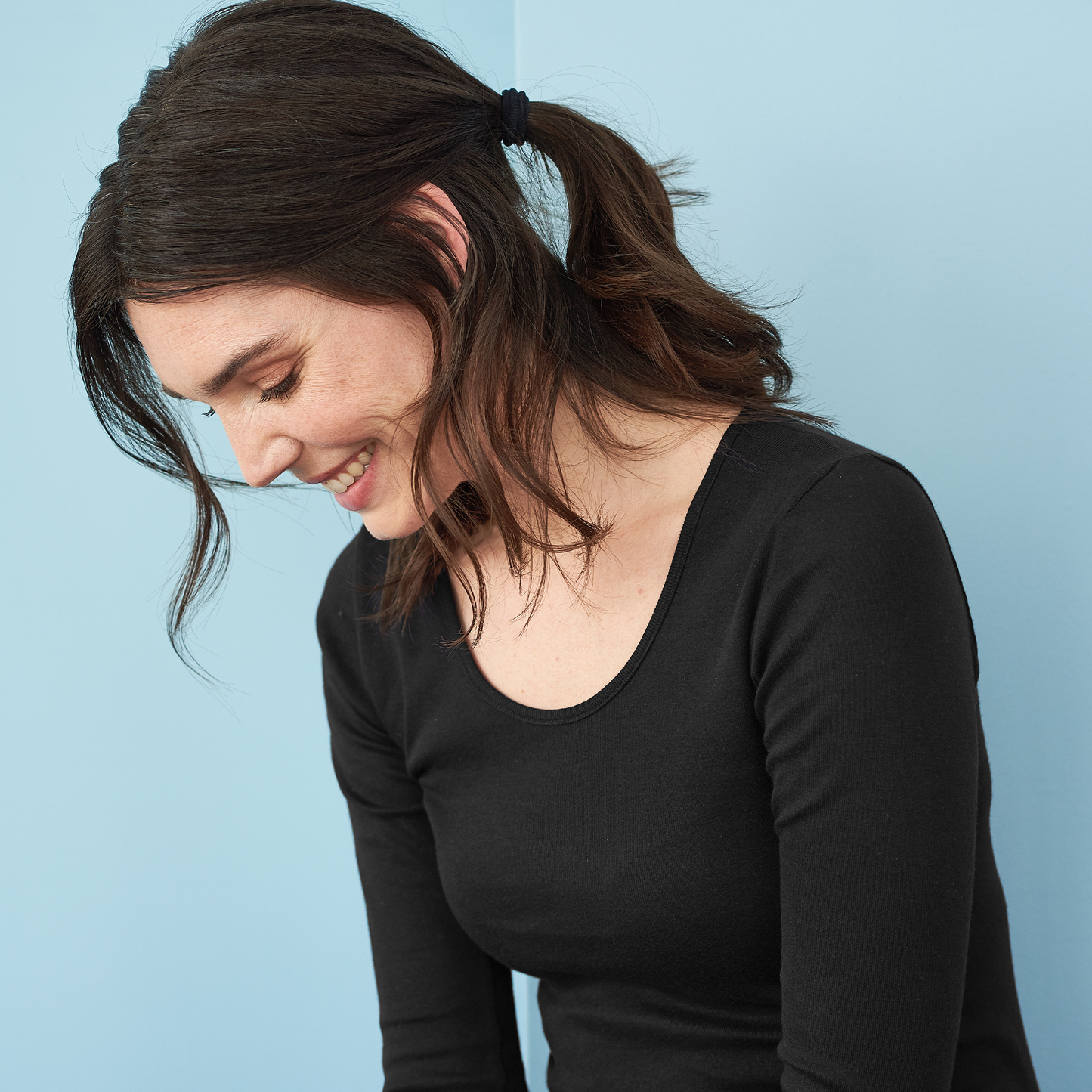 Thermal Long Sleeve Top – Black