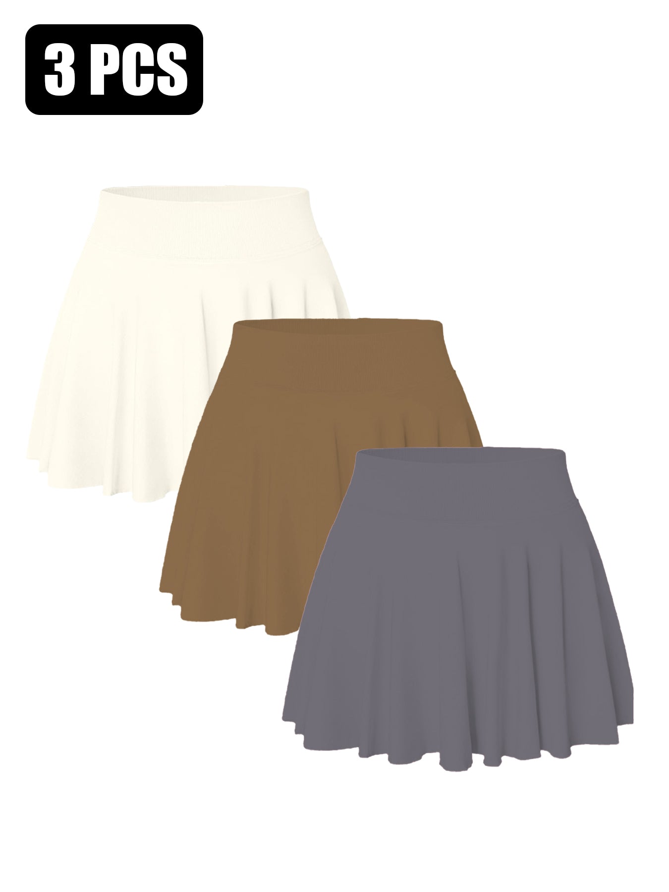 M&N ActiveFlex 3-Pack Tennis Skirt