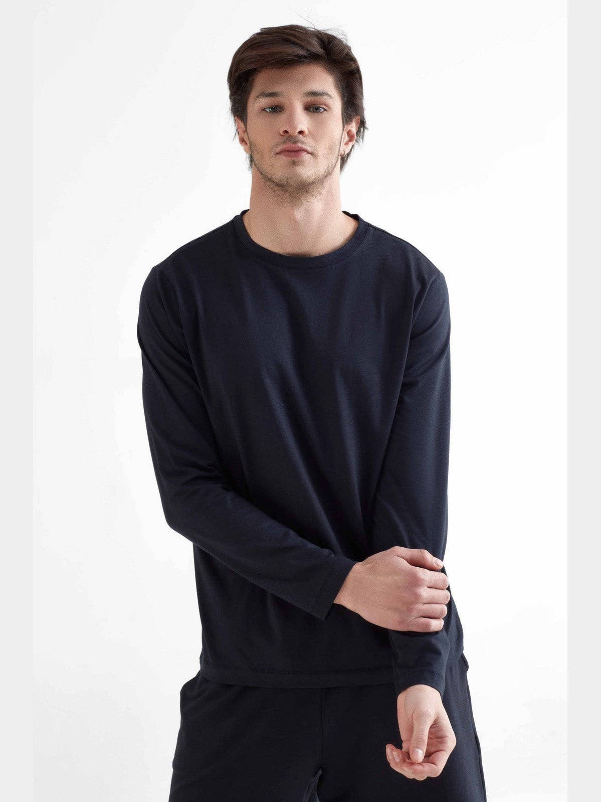 Modal Blend Long Sleeve T-Shirt – Men’s