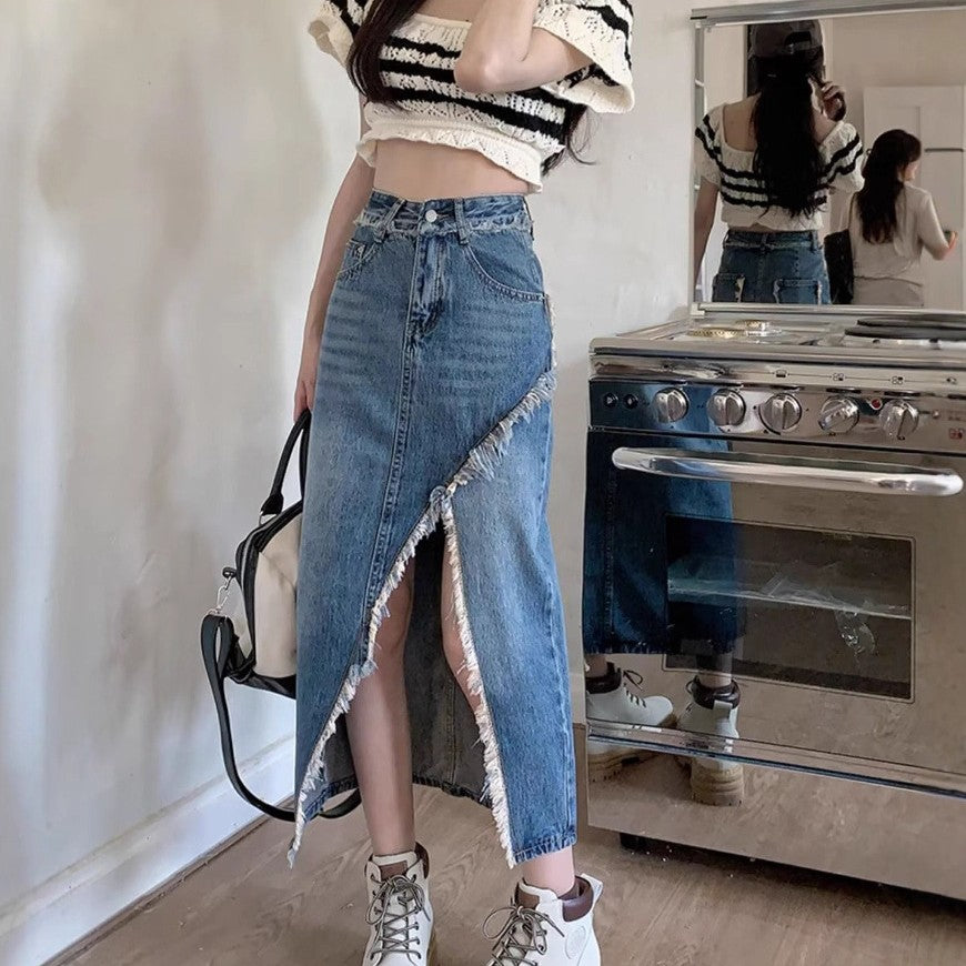 💙 M&N Urban Split Denim Skirt