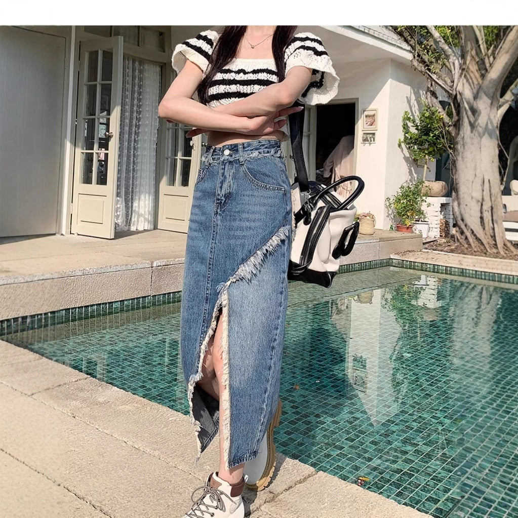💙 M&N Urban Split Denim Skirt