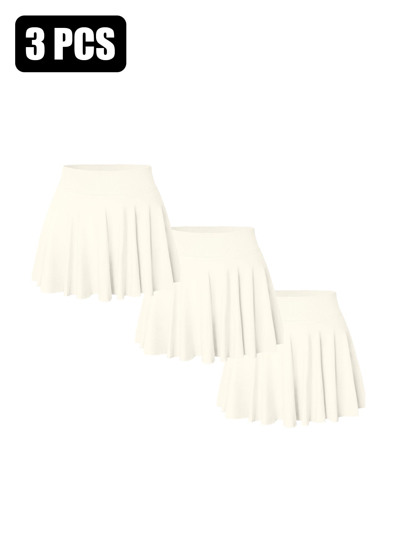 M&N ActiveFlex 3-Pack Tennis Skirt