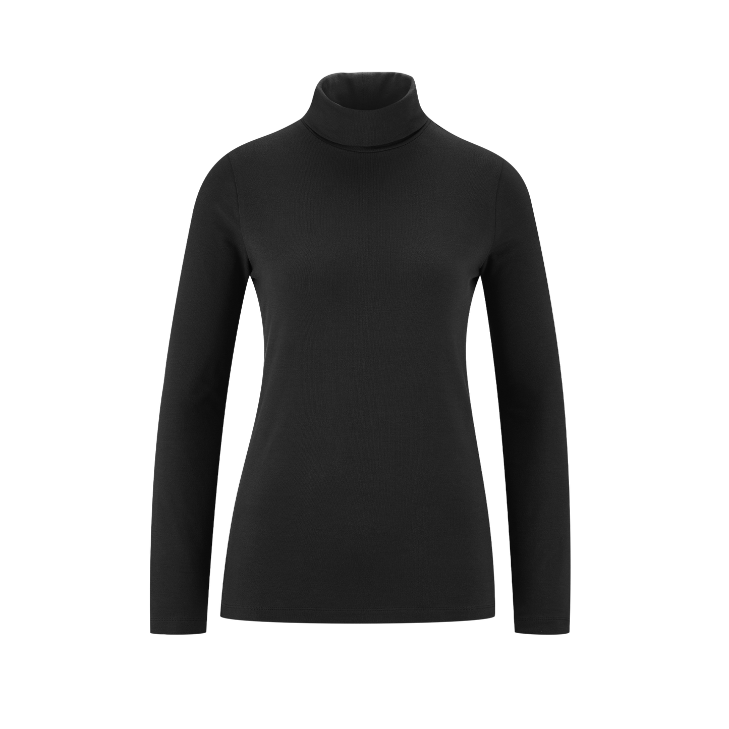 Organic Long Sleeve Stretch Turtleneck T-shirt: Womens