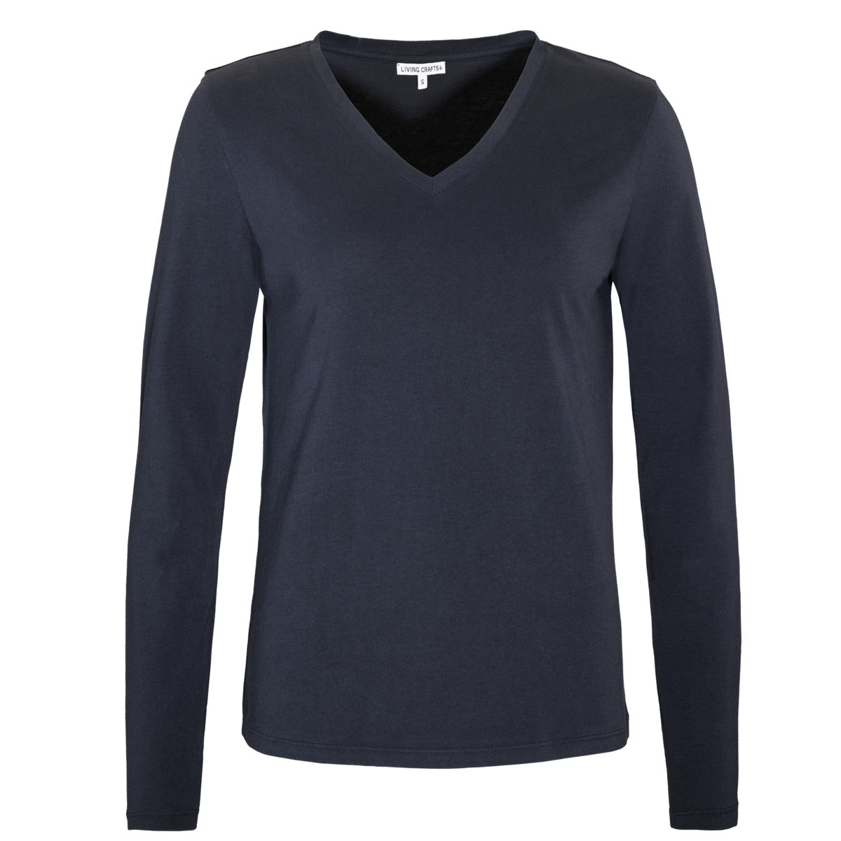 Long Sleeve V-Neck Top – Navy