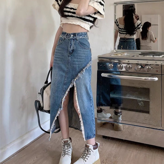 💙 M&N Urban Split Denim Skirt