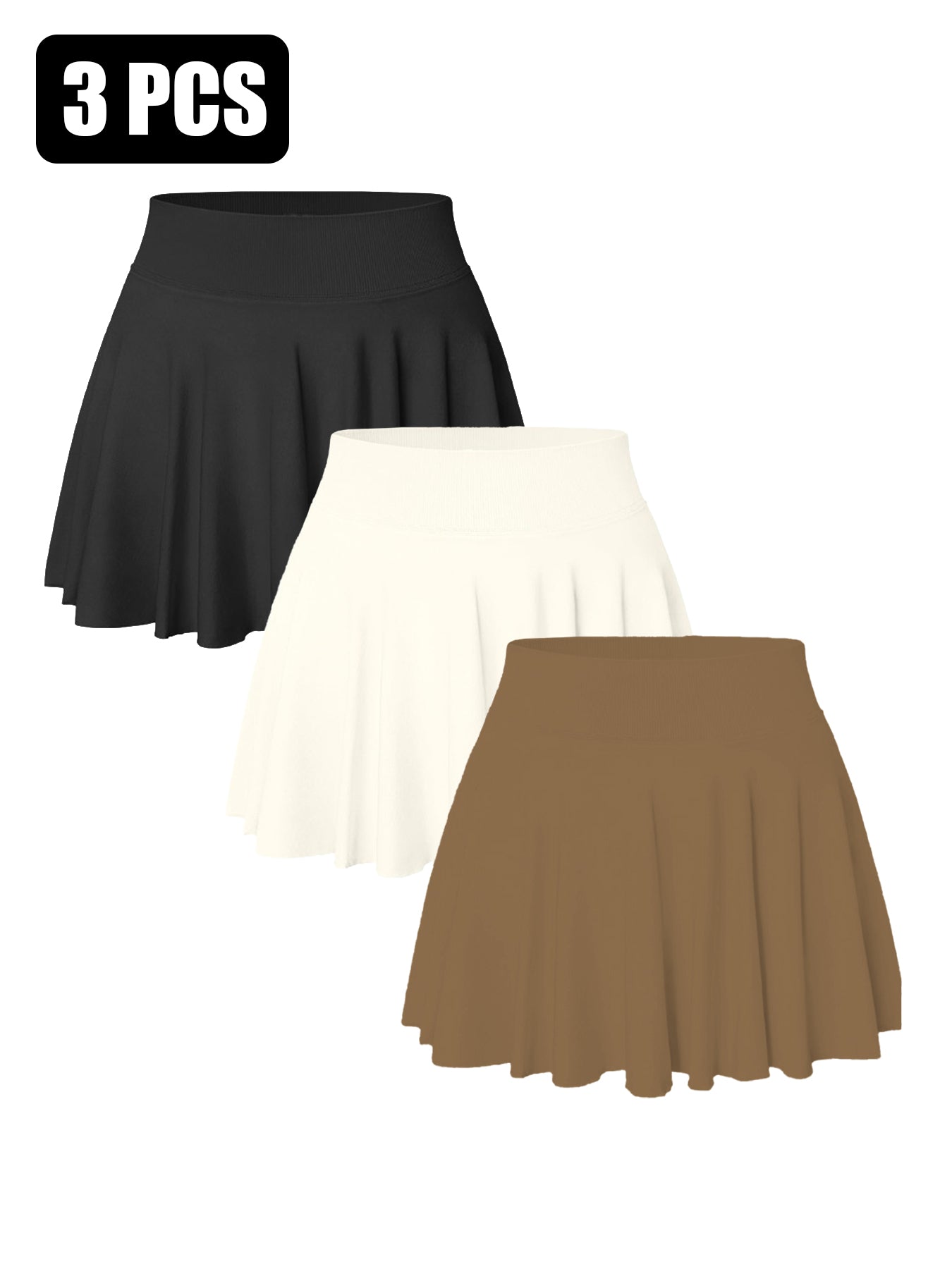 M&N ActiveFlex 3-Pack Tennis Skirt