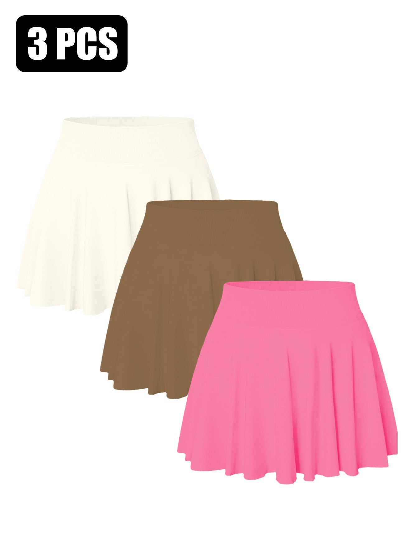 M&N ActiveFlex 3-Pack Tennis Skirt