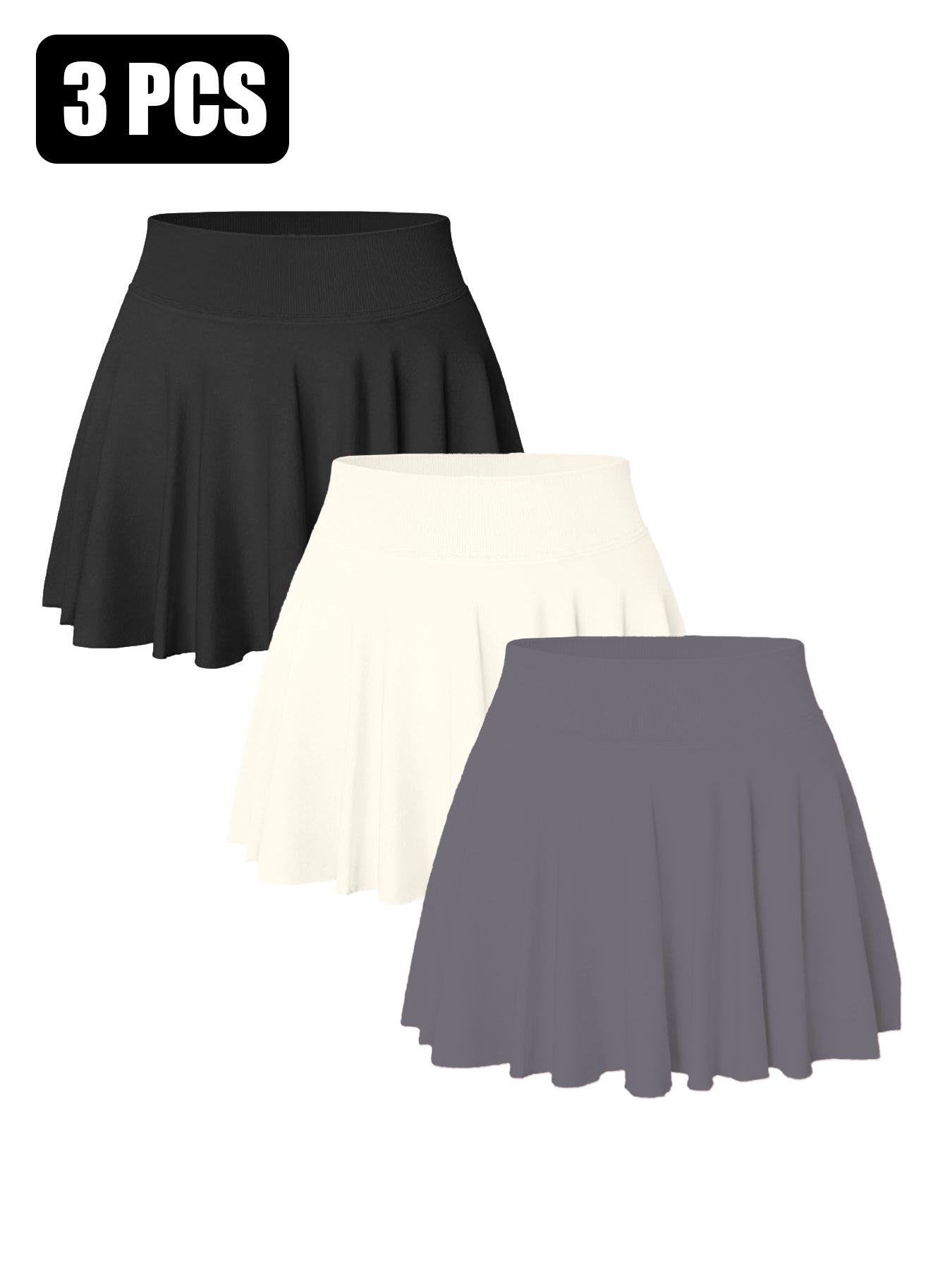 M&N ActiveFlex 3-Pack Tennis Skirt