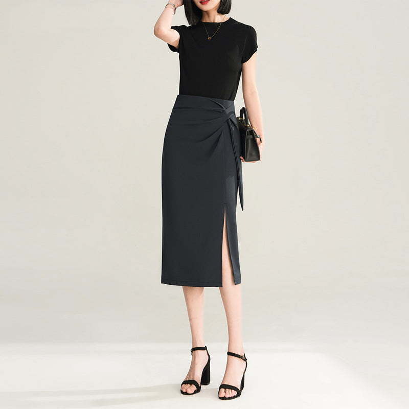 🖤 M&N Elegant Wrap Midi Skirt