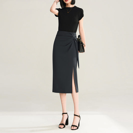 🖤 M&N Elegant Wrap Midi Skirt