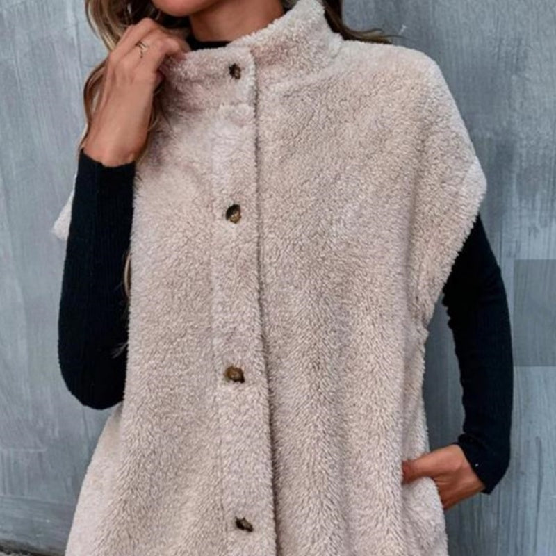 Women's Autumn And Winter Plush Vest Cardigan