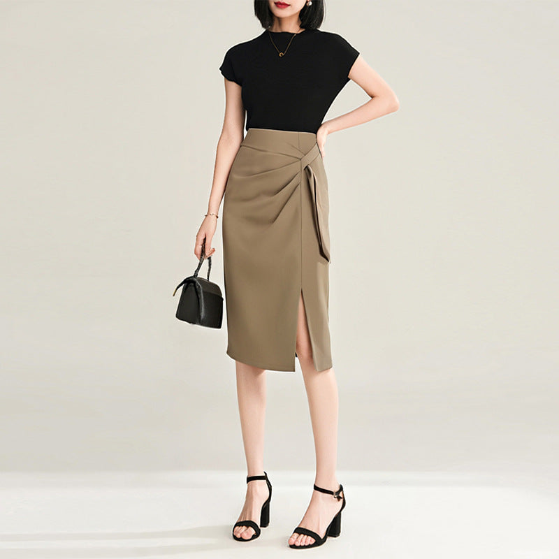 🖤 M&N Elegant Wrap Midi Skirt
