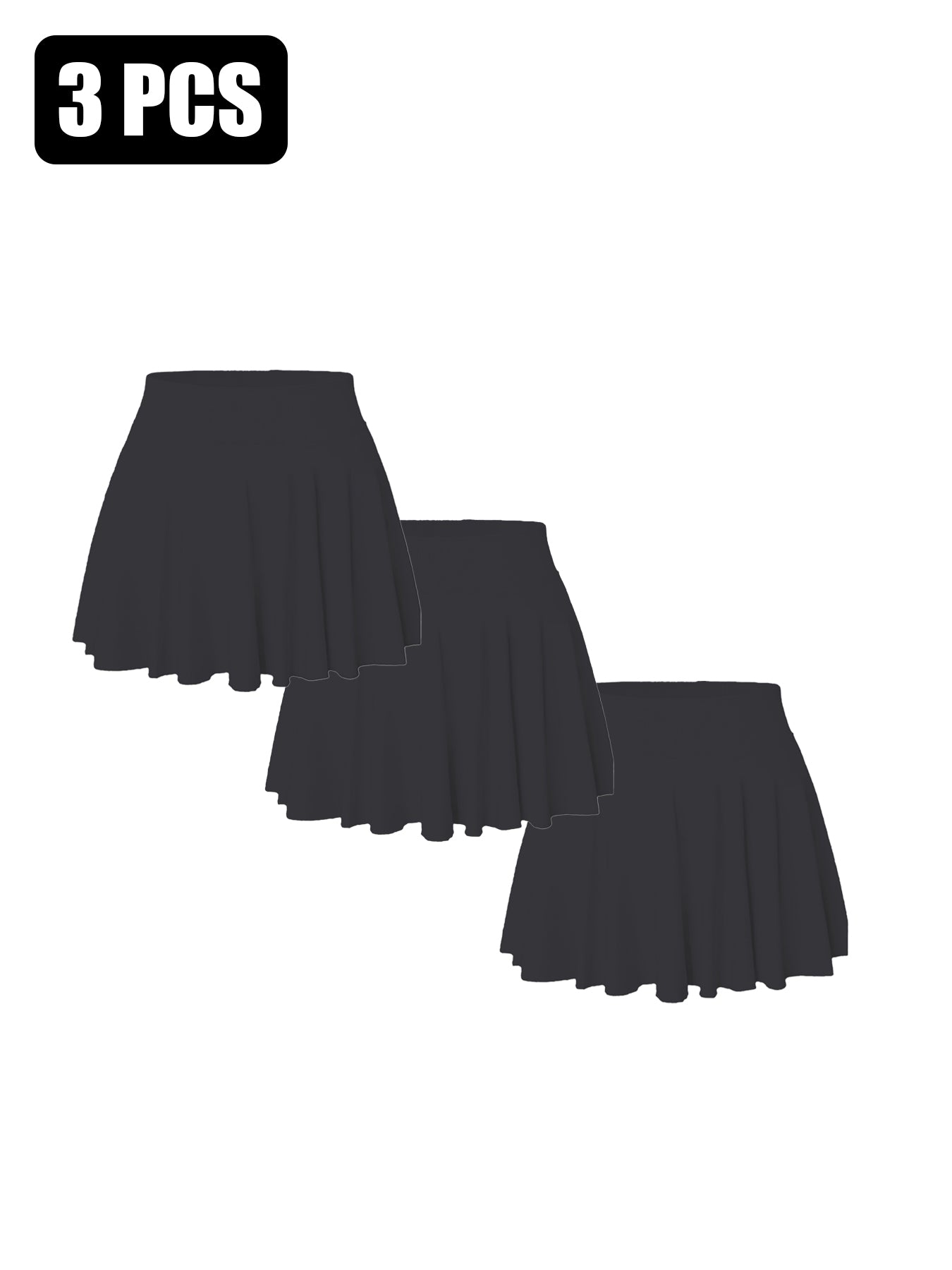 M&N ActiveFlex 3-Pack Tennis Skirt