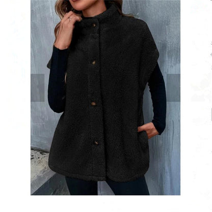 Women's Autumn And Winter Plush Vest Cardigan