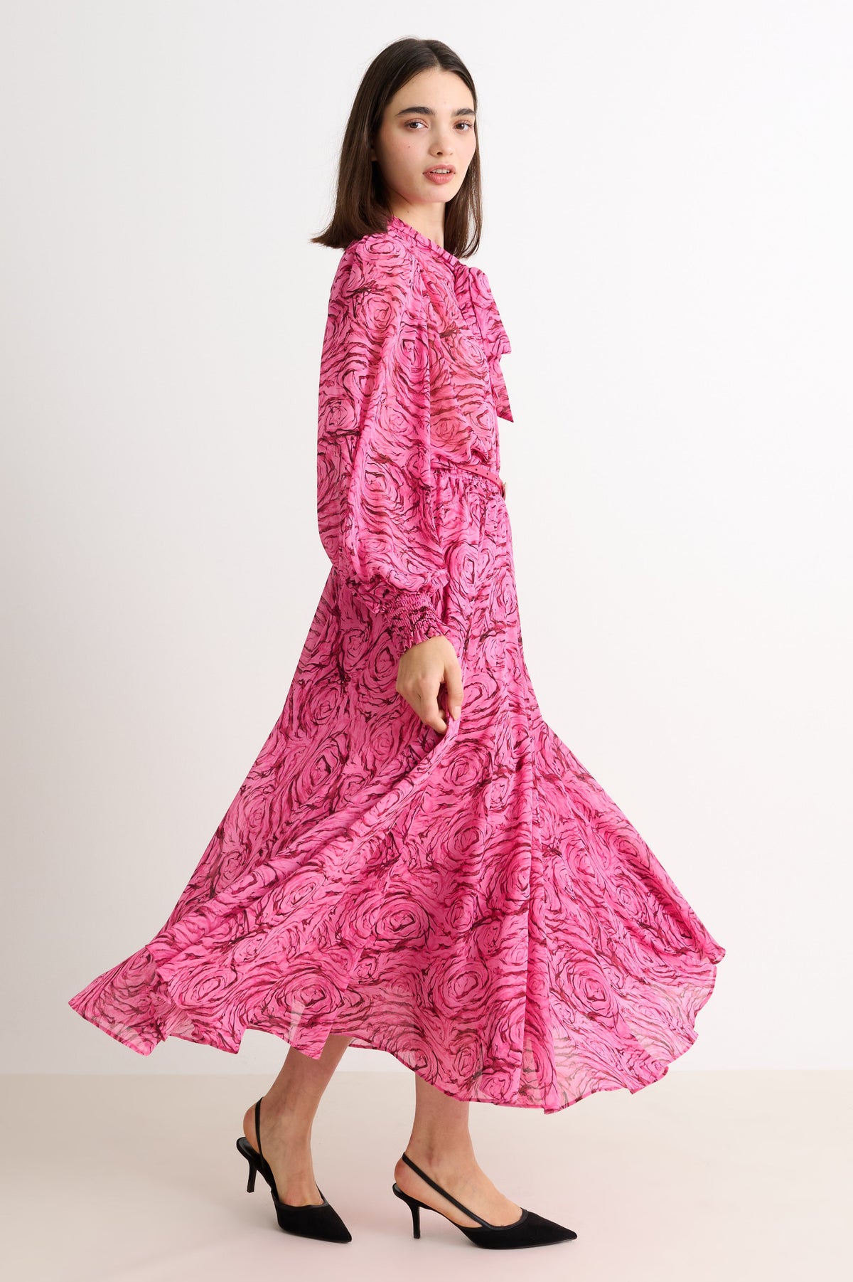 Agatha Rosechild Full Circle Midi Skirt - Pink