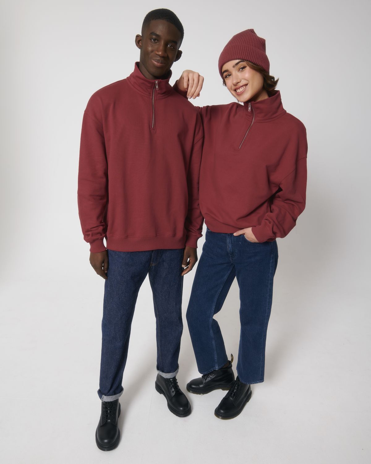 Boxy Quarter Zip Sweatshirt – Unisex