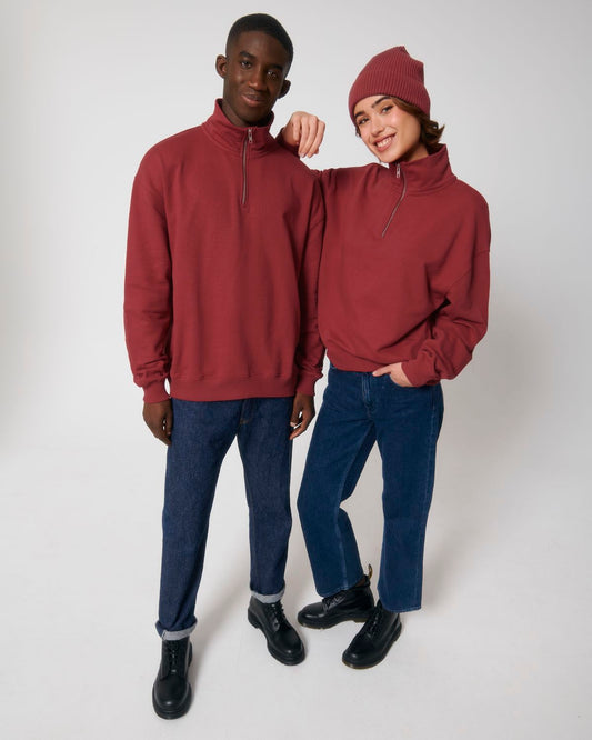 Boxy Quarter Zip Sweatshirt – Unisex