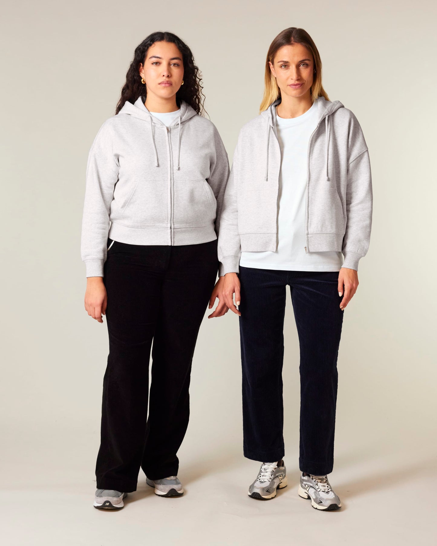 Dropped Shoulder Zip Hoodie – Women’s