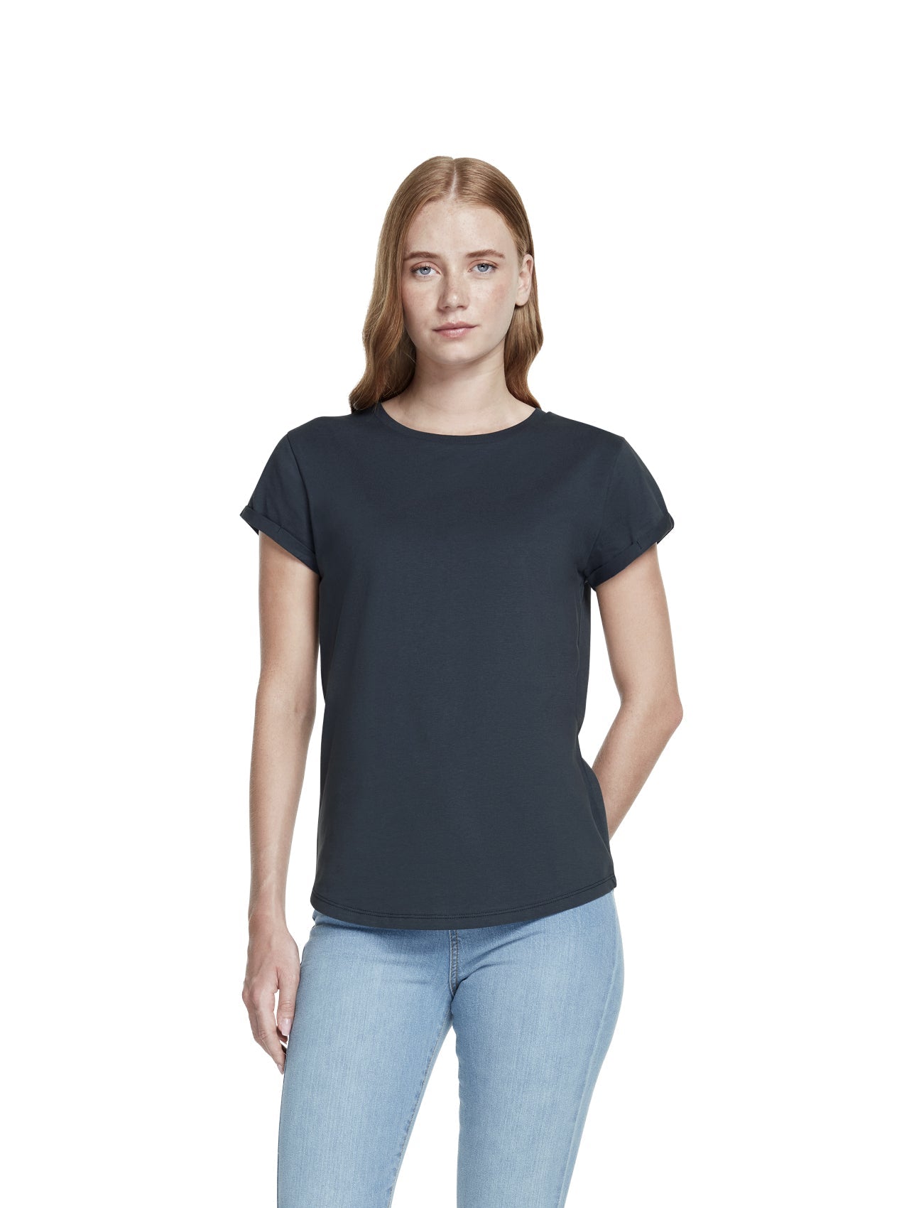 Rolled Sleeve T-Shirt – Pink