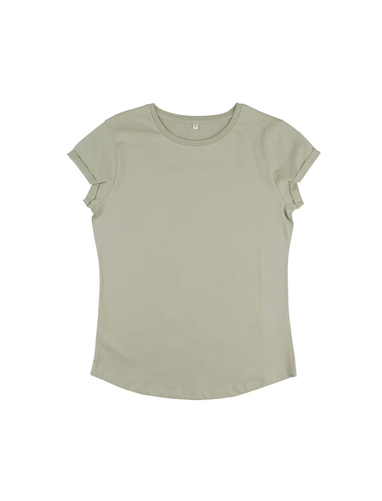 Rolled Sleeve T-Shirt – Pink