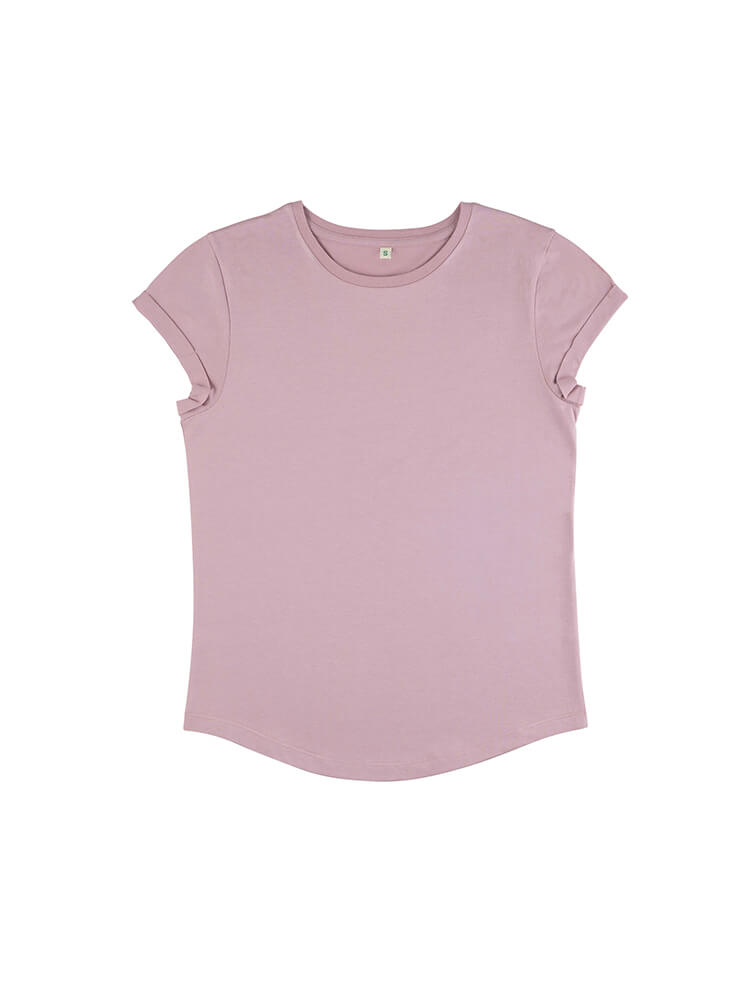 Rolled Sleeve T-Shirt – Pink