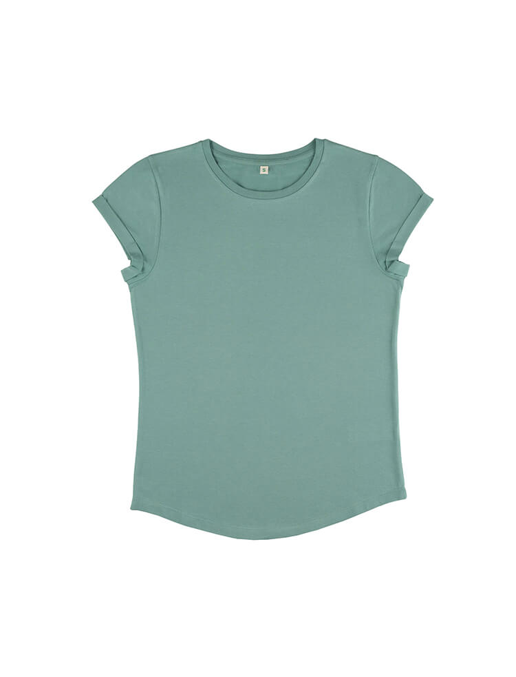 Rolled Sleeve T-Shirt – Pink