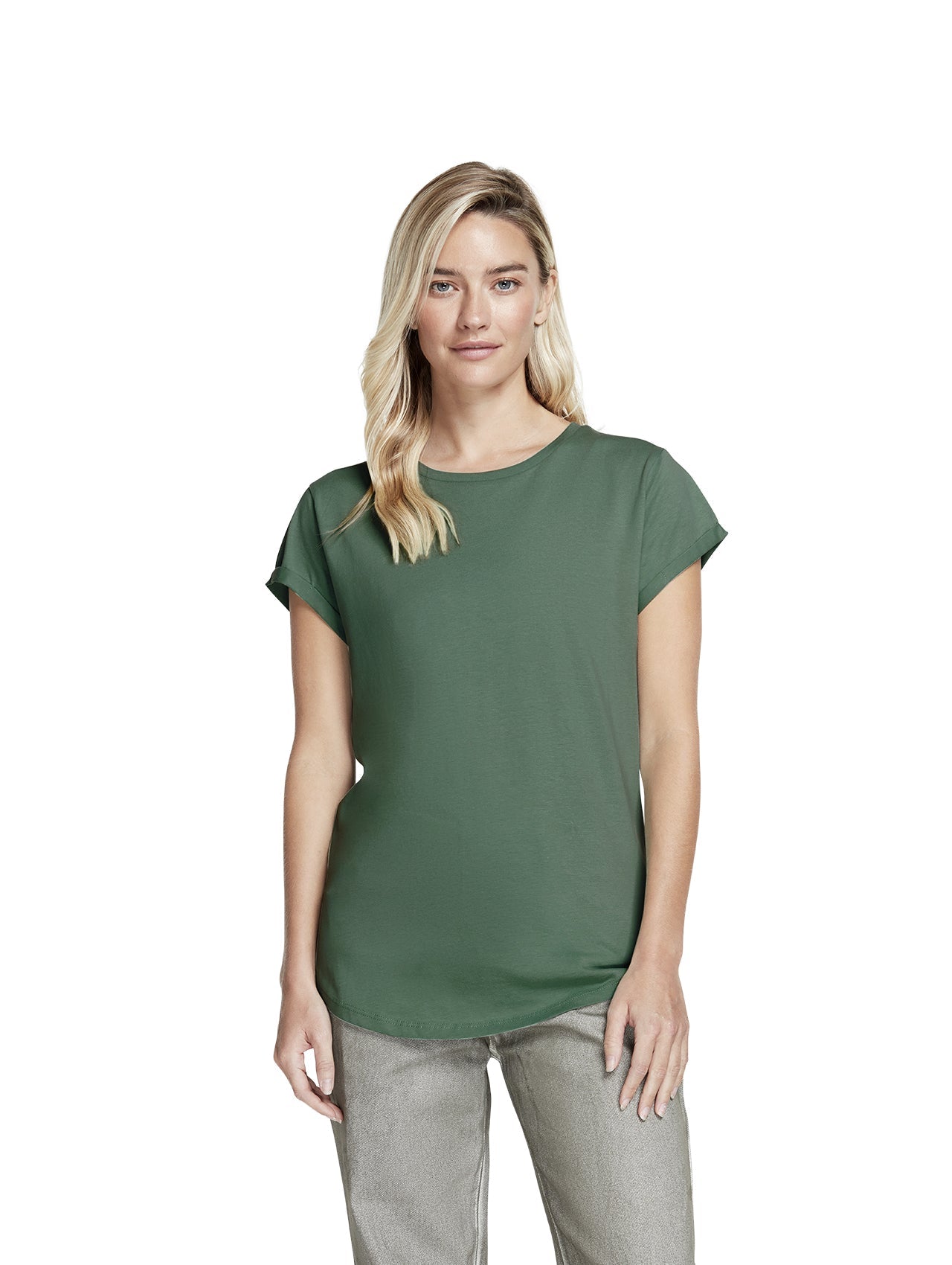 Rolled Sleeve T-Shirt – Pink