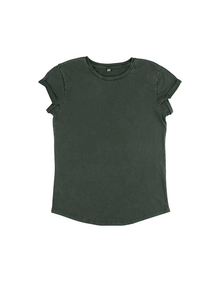 Rolled Sleeve T-Shirt – Pink