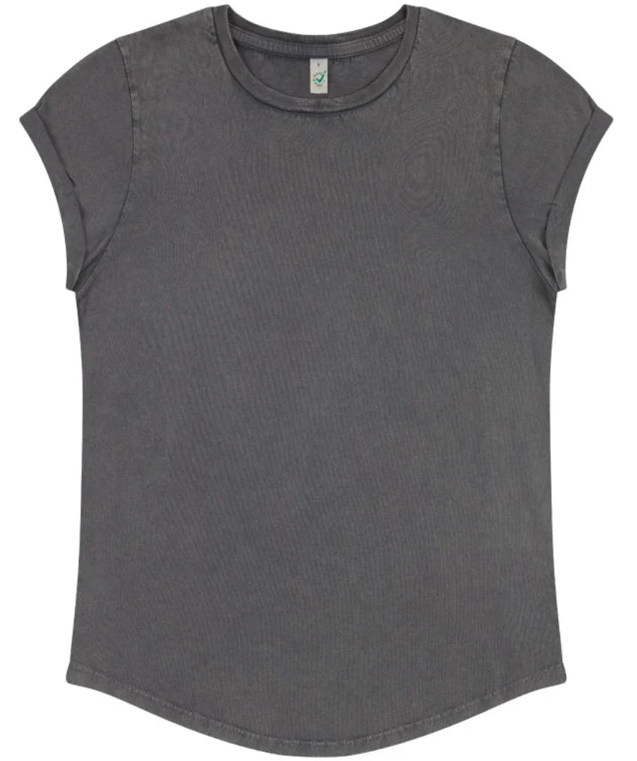Rolled Sleeve T-Shirt – Pink