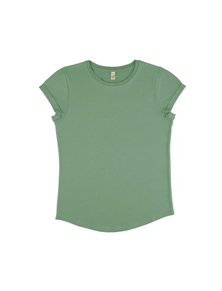 Rolled Sleeve T-Shirt – Pink