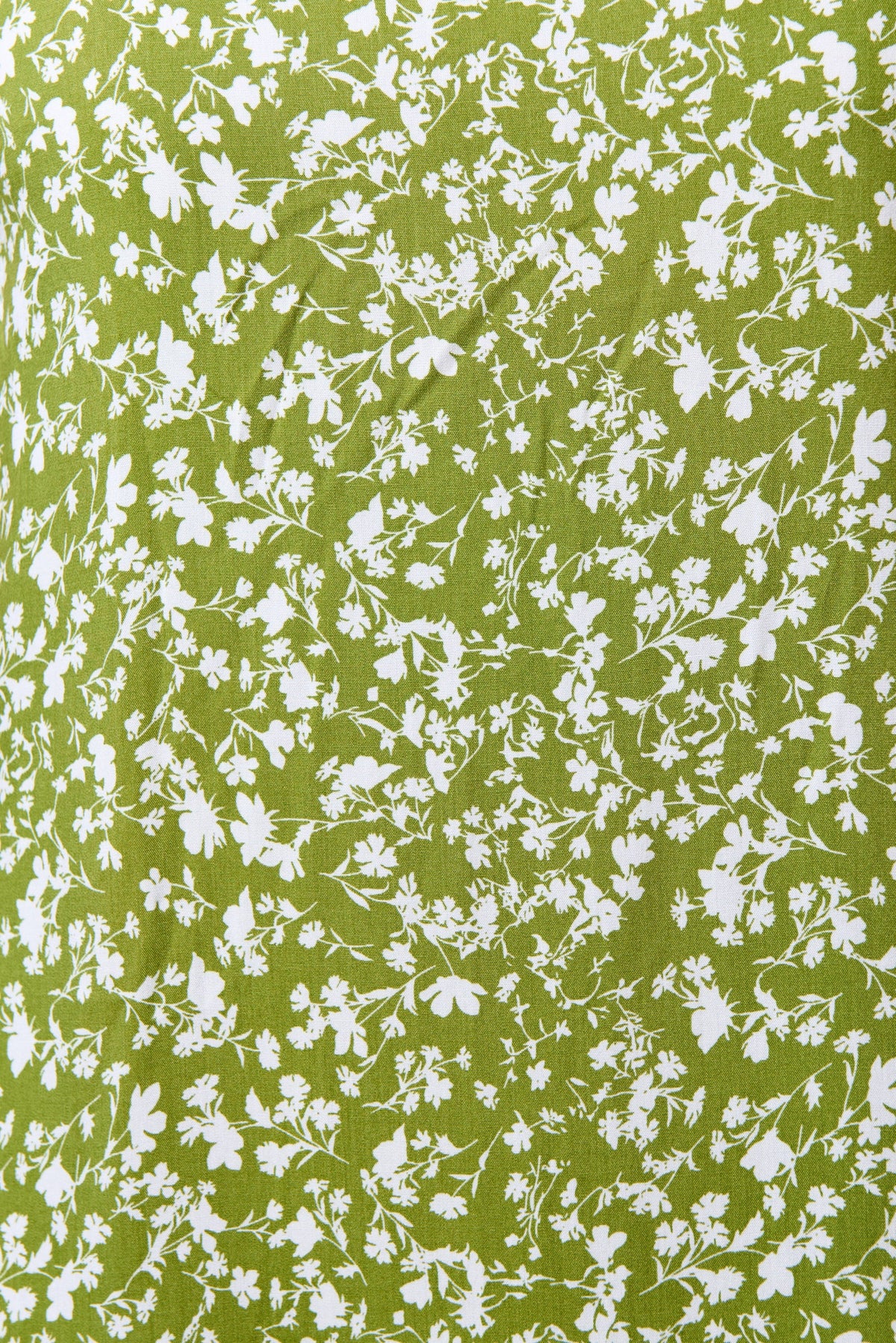 Inesa Negative Floral Print Short Sleeve Midi Shirtdress - Green