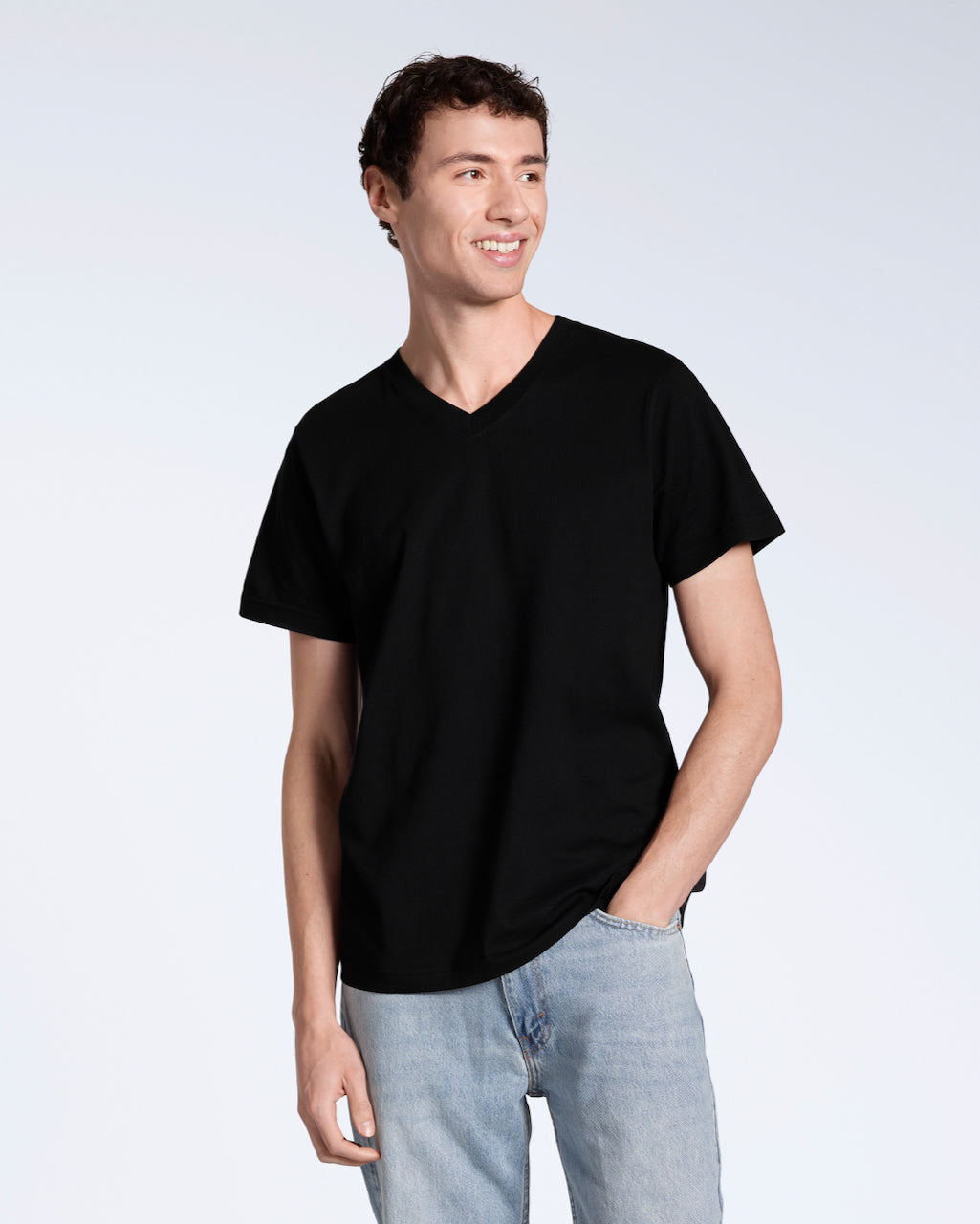 V-Neck T-Shirt – Black