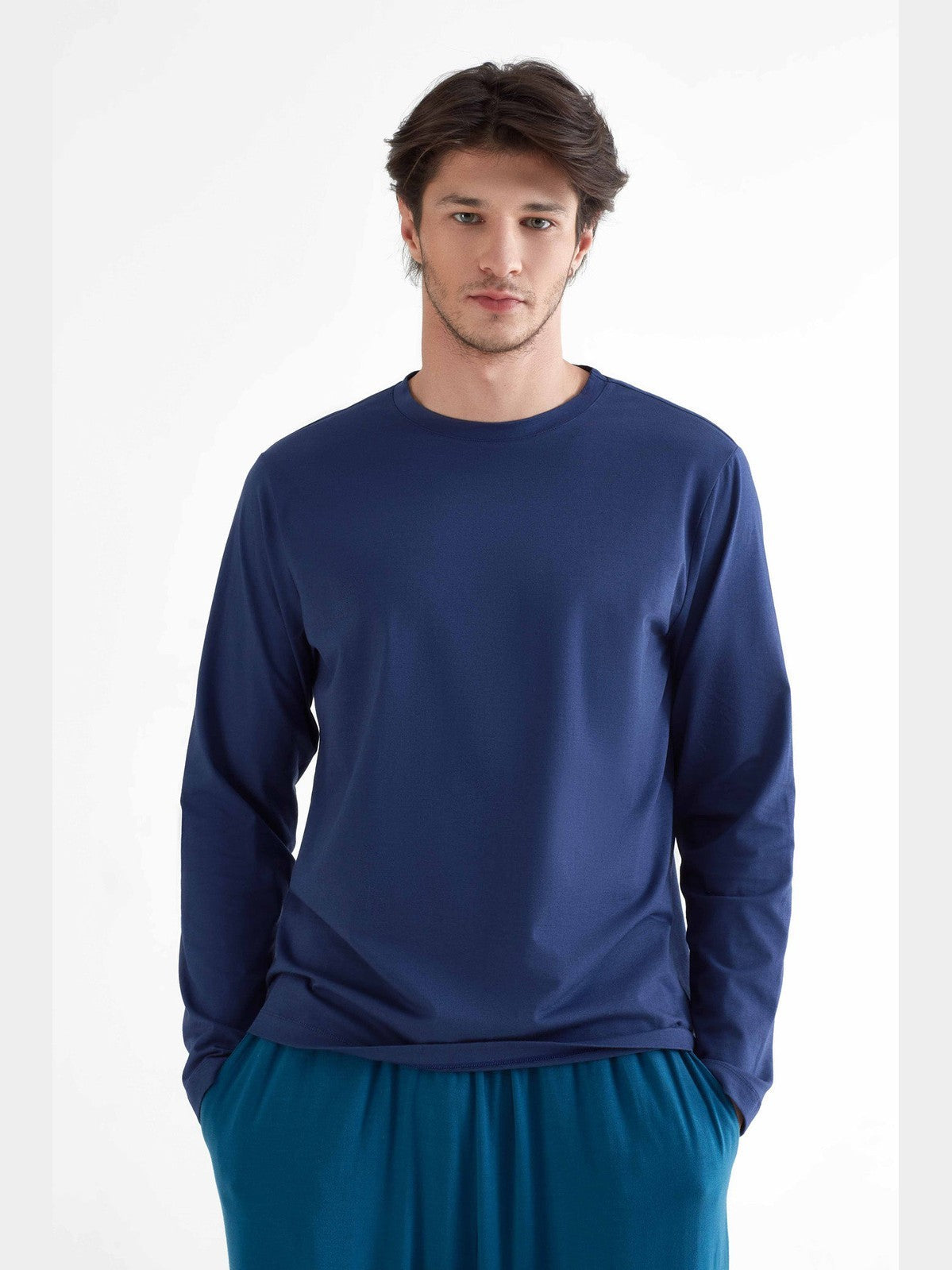 Modal Blend Long Sleeve T-Shirt – Men’s