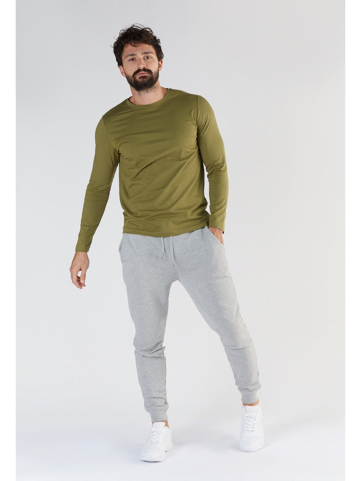 Modal Blend Long Sleeve T-Shirt – Men’s