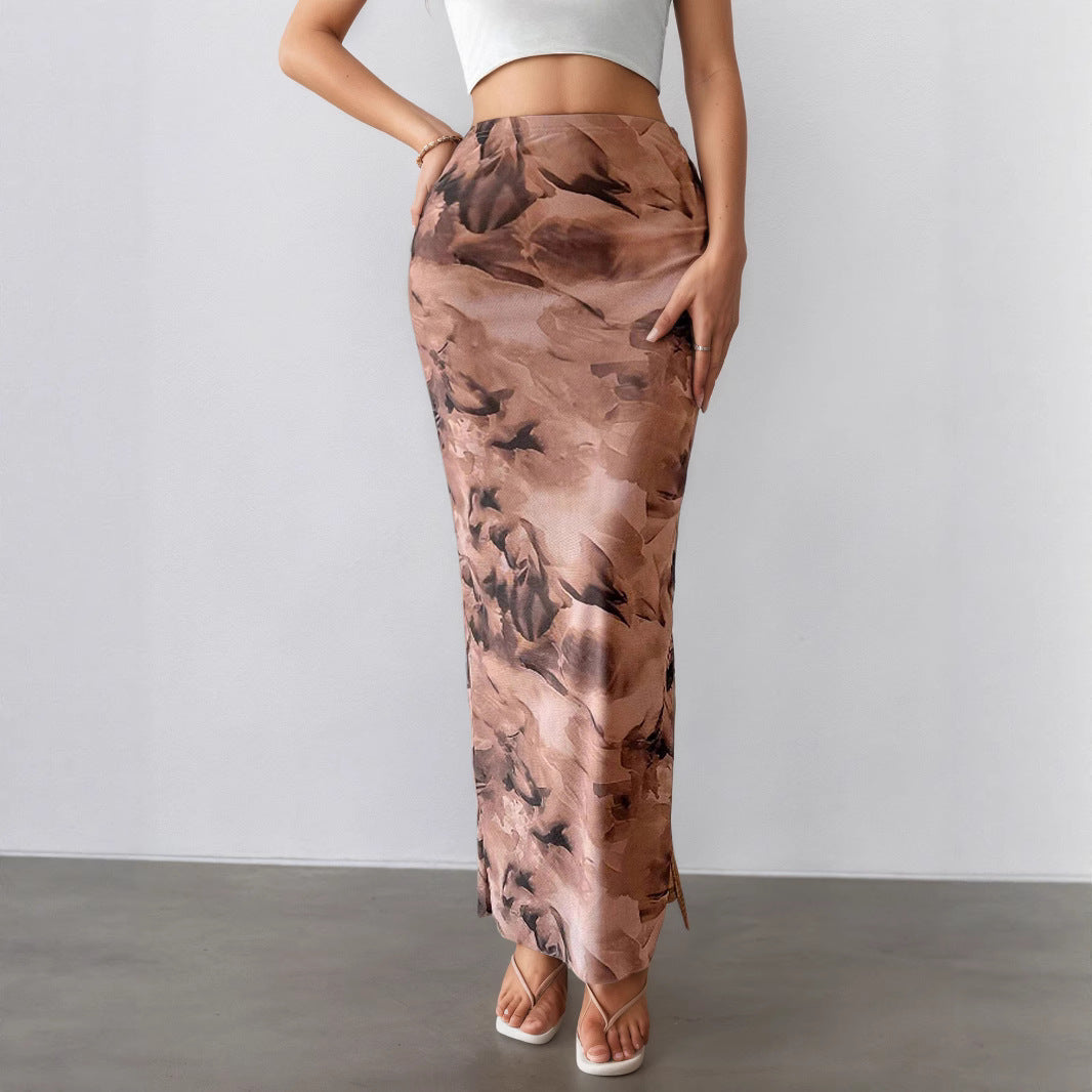 M&N Sculpt Split Maxi Skirt