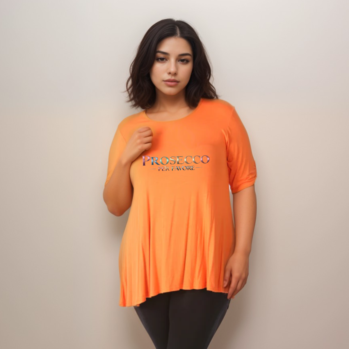 Prosecco Per Favore Button Sleeve Swing Top
