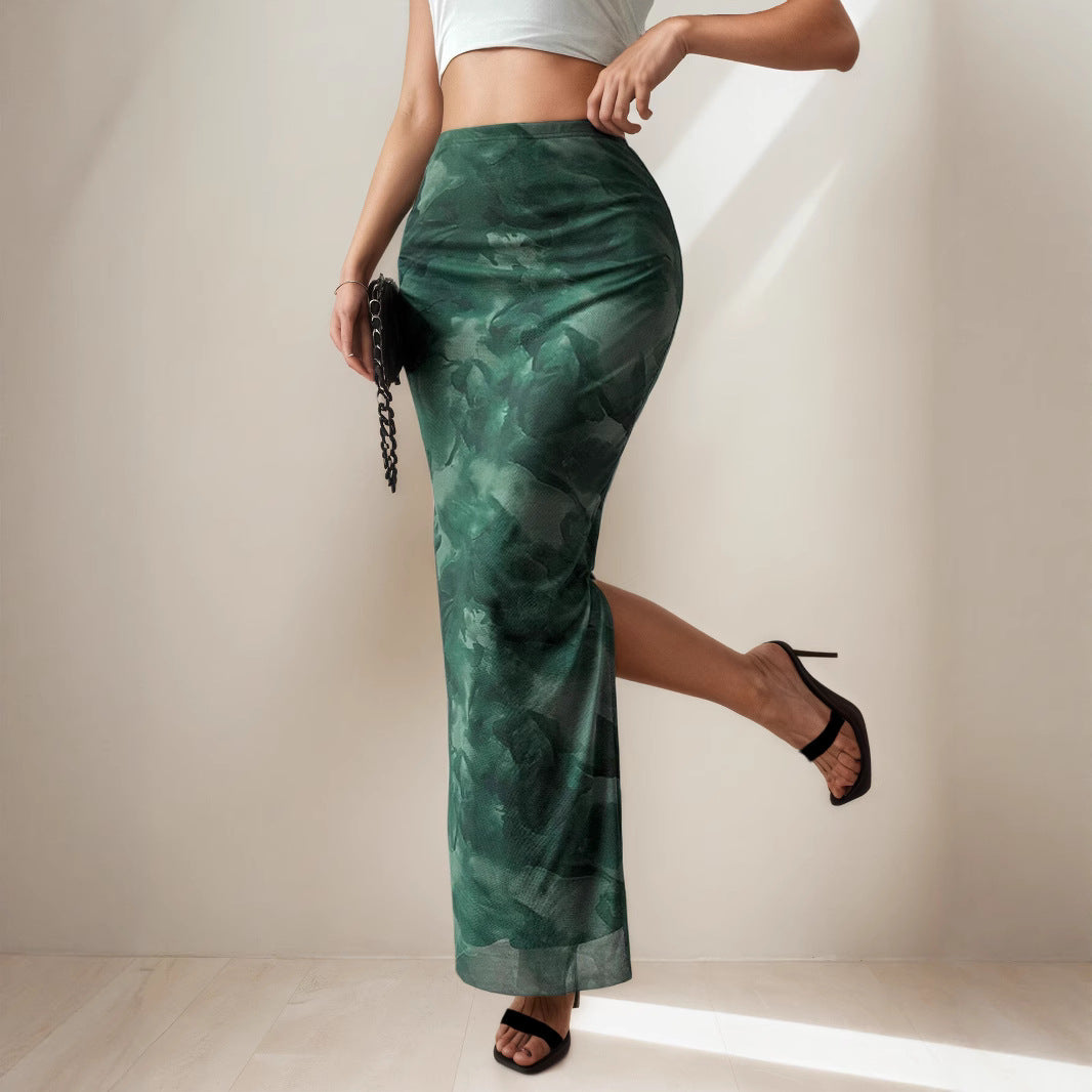 M&N Sculpt Split Maxi Skirt