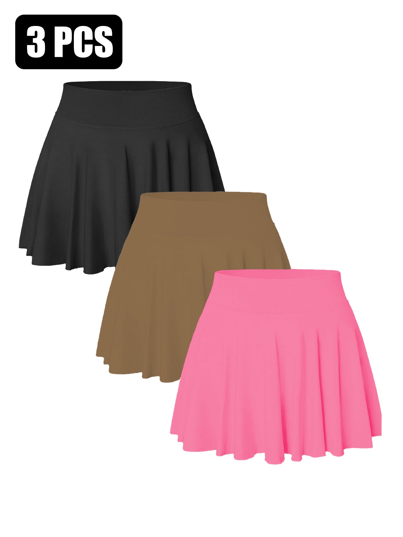 M&N ActiveFlex 3-Pack Tennis Skirt